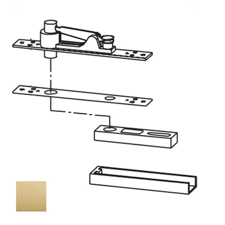 Dorma Center Hung Top Pivot, 606 Satin Brass 8062-606